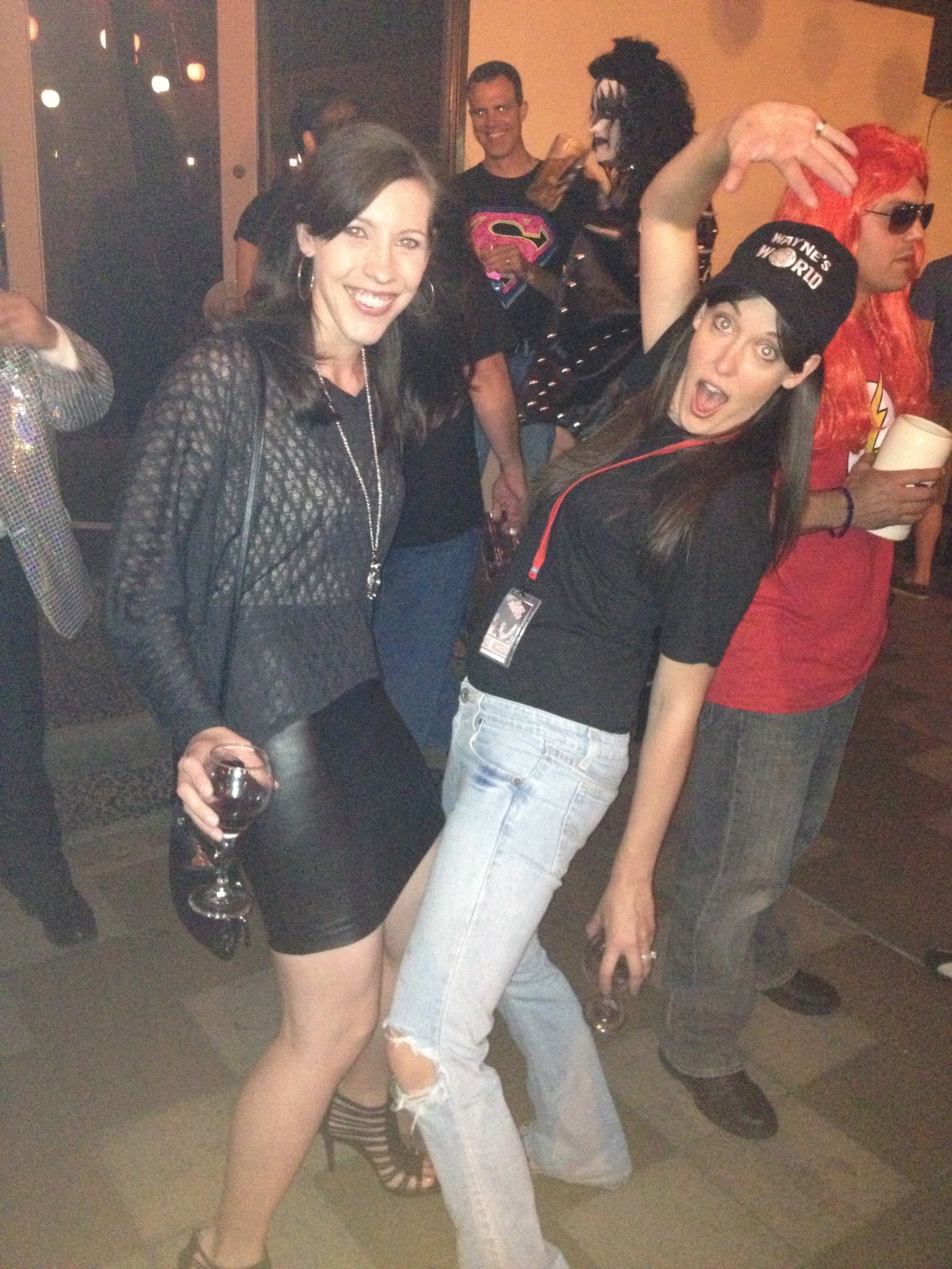 My friend is schwing-ing.  (Wayne's World!) I'm... being awkward.  