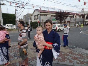 Elisabeth and I mode our yukatas. 