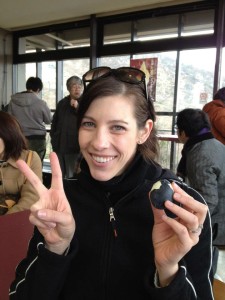 Eating the Kura-Tamago, or black egg, in Hakone.  Supposedly doing so adds seven years to your life.  