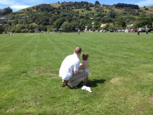 My naked baby checking out the sights.  