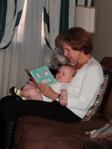 Elisabeth at four months, in her happy place. 