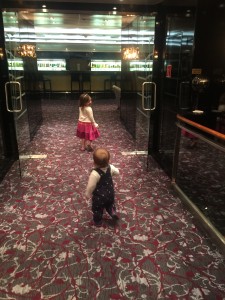 This is what kids do on cruise ships: Wander into bars. 