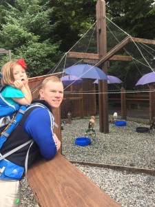 Elisabeth was super impressed on our bird viewing/nature walk. 