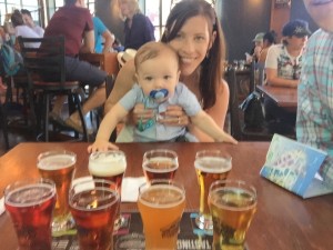Beer tasting on Granville Island.